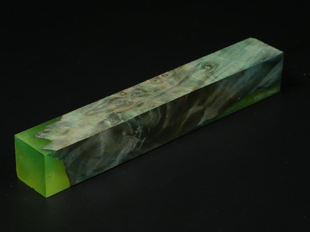Green / Green-Yellow Hybrid Pen Blank