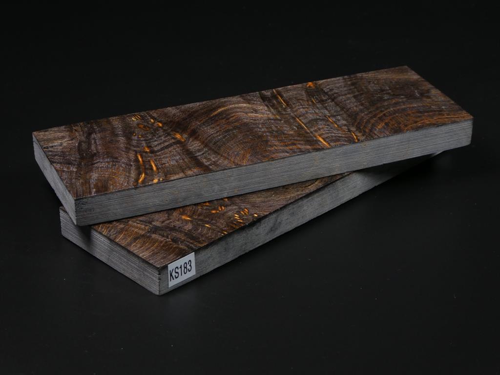 Brown-Gray Stabilized Knife Maple Knife Scales