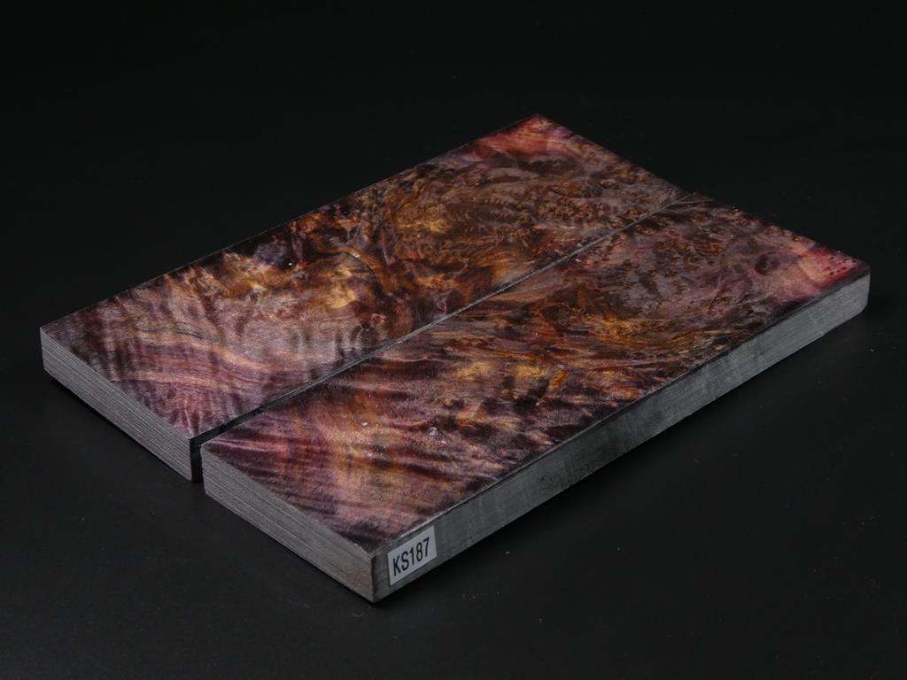 Purple & Violet Stabilized Knife Maple Knife Scales