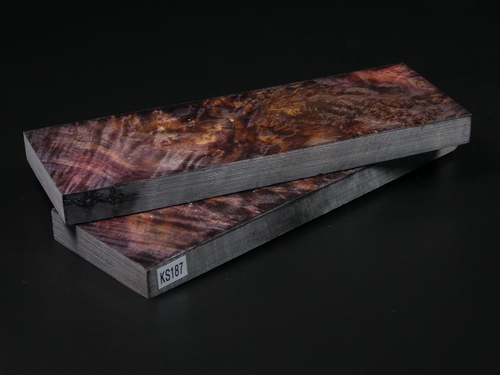 Purple & Violet Stabilized Knife Maple Knife Scales