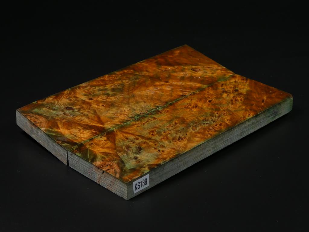 Green & Natural Stabilized Knife Maple Knife Scales