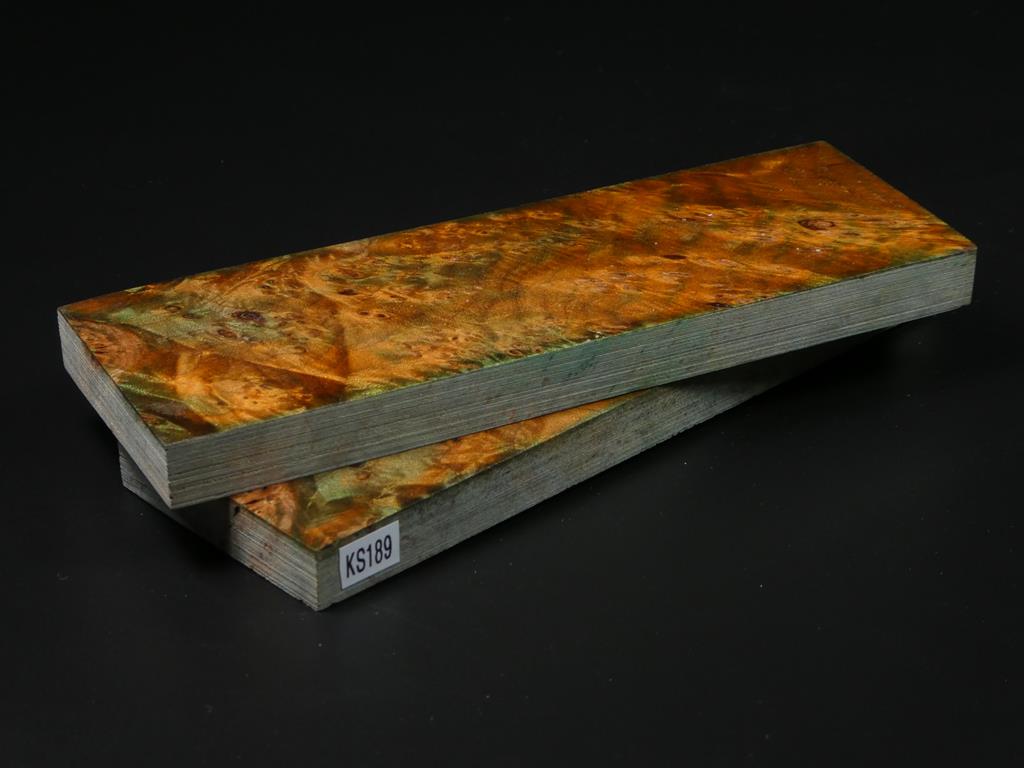 Green & Natural Stabilized Knife Maple Knife Scales