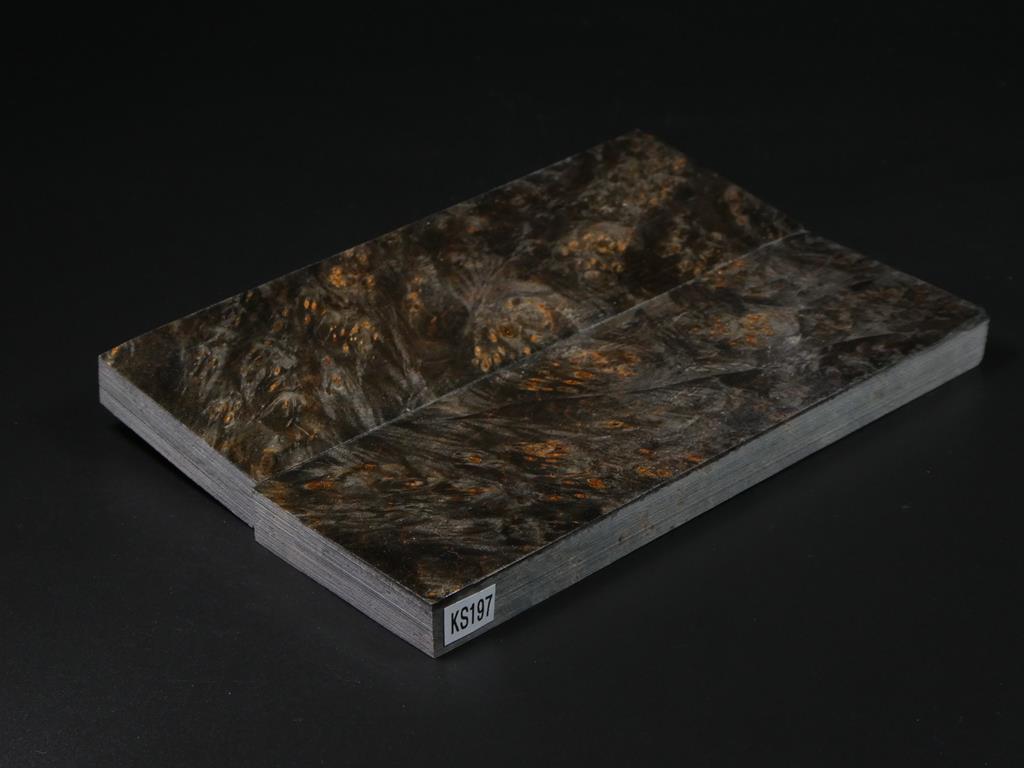 Brown-Gray Stabilized Knife Maple Knife Scales