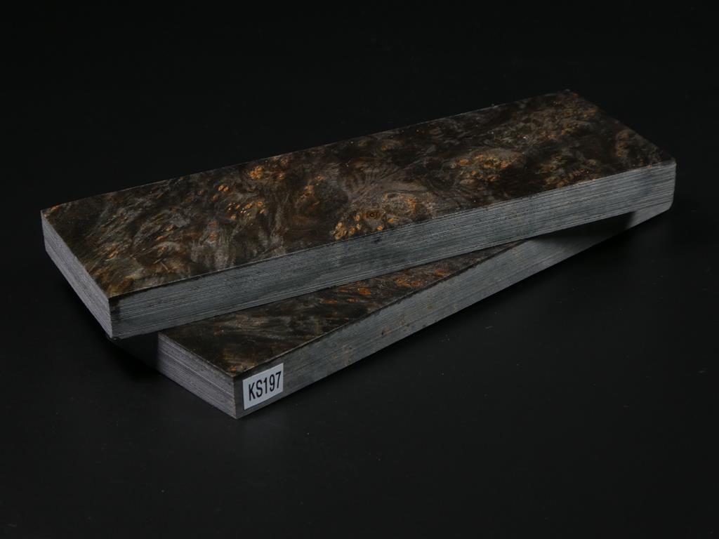 Brown-Gray Stabilized Knife Maple Knife Scales