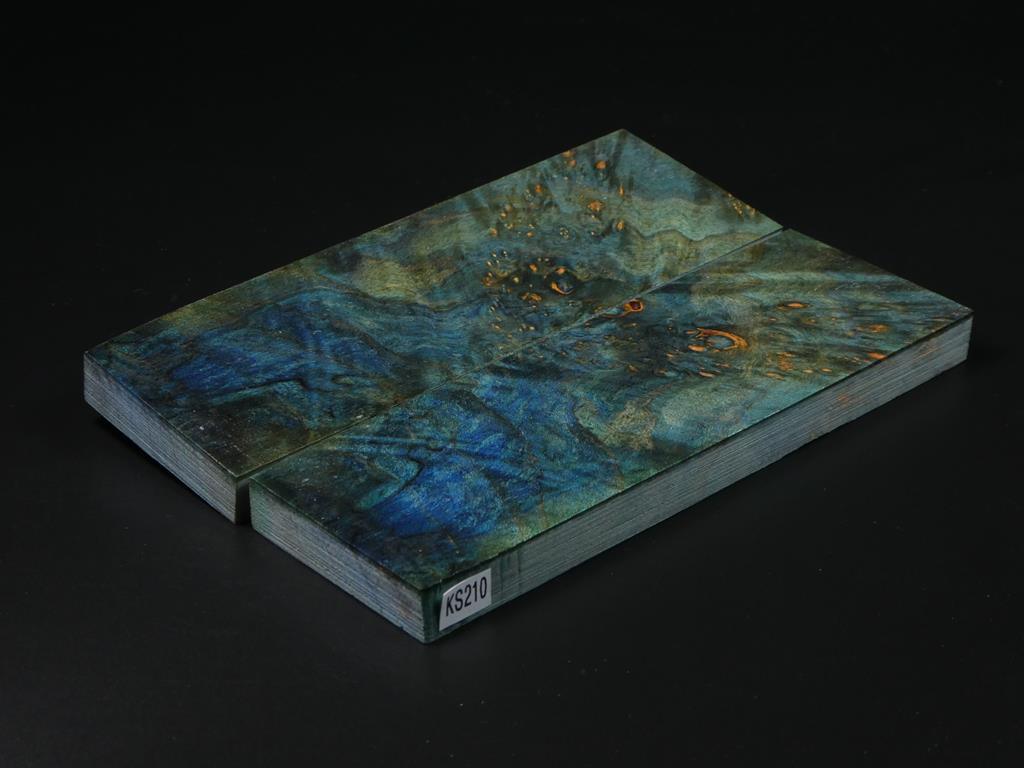 Blue & Green Stabilized Knife Maple Knife Scales