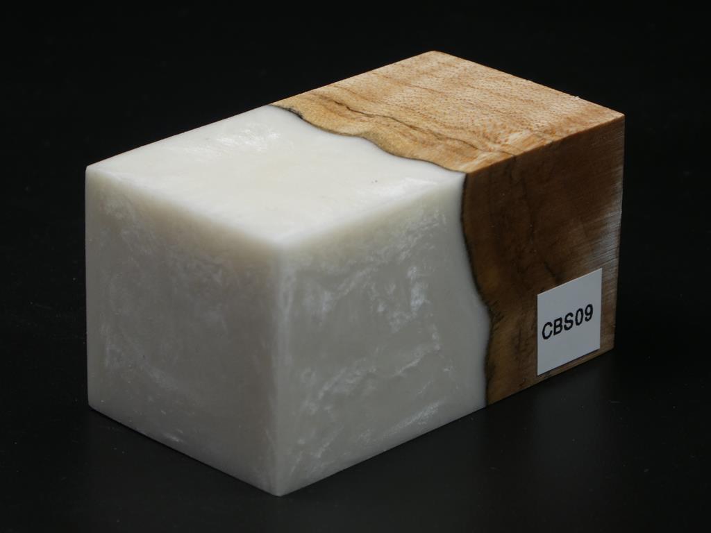 Natural / White Hybrid Bottle Stopper Blank