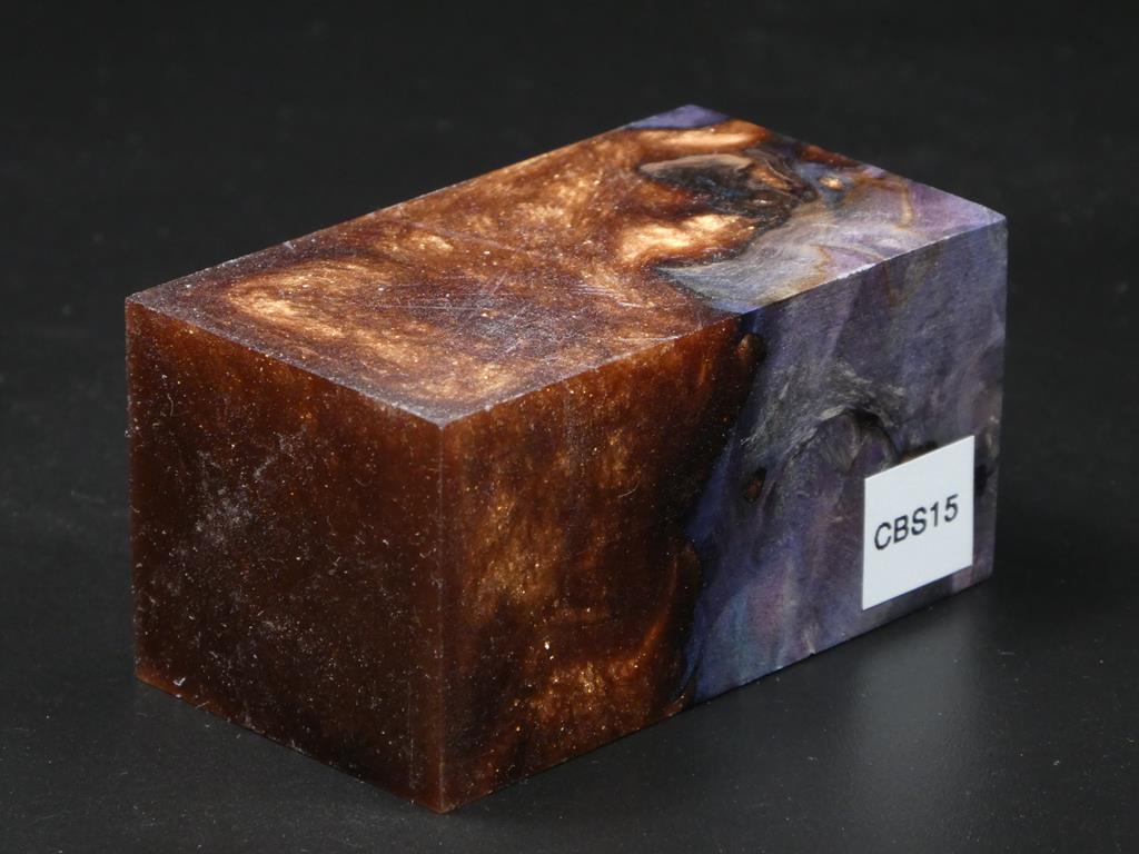 Purple / Copper Hybrid Bottle Stopper Blank