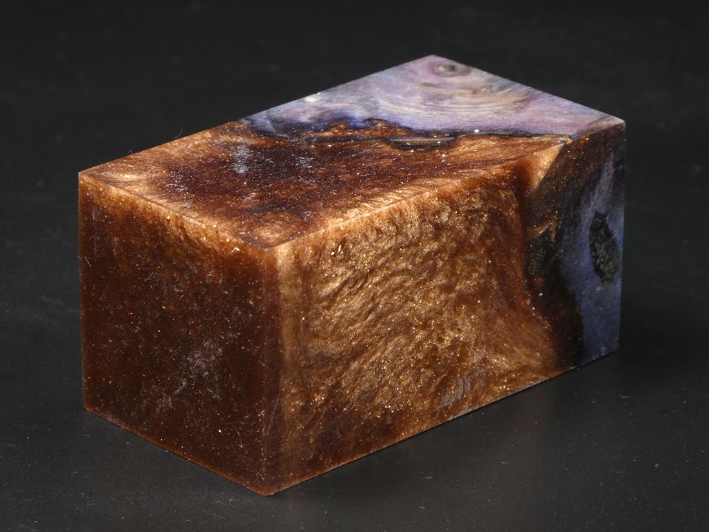 Purple / Copper Hybrid Bottle Stopper Blank