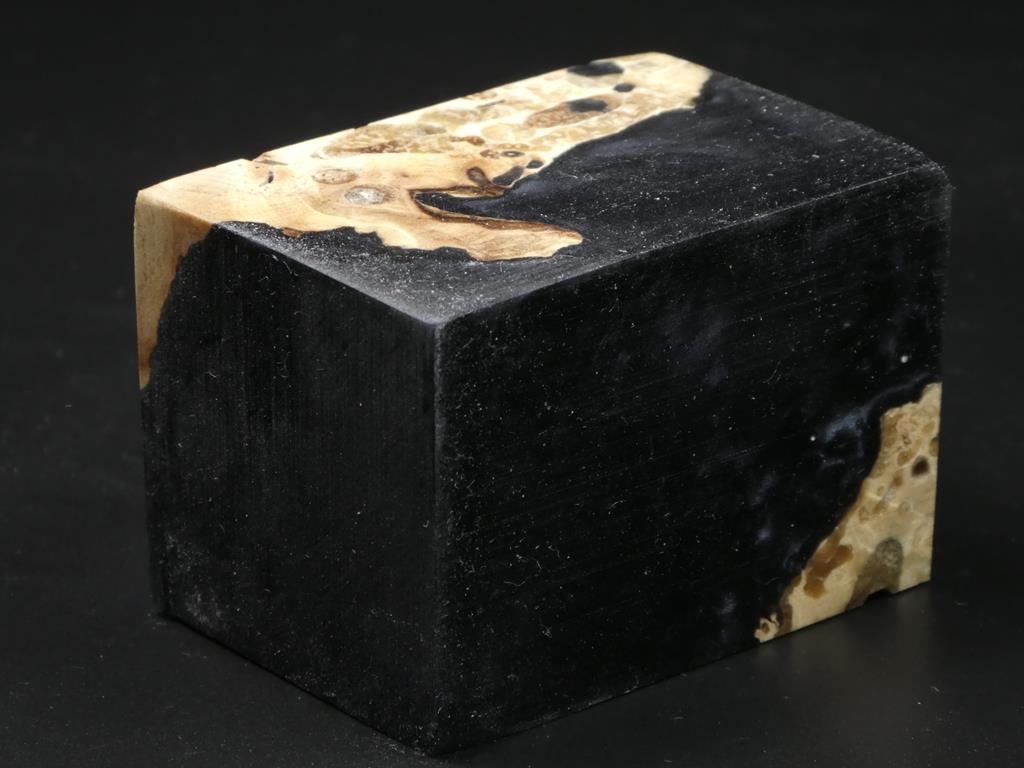 Natural / Black Hybrid Bottle Stopper Blank