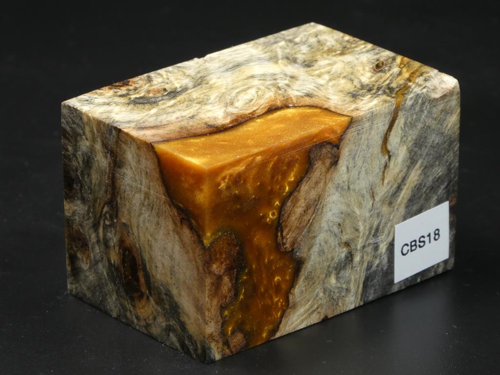 Natural / Gold Hybrid Bottle Stopper Blank