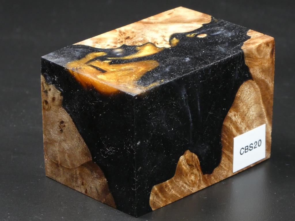 Natural / Black Hybrid Bottle Stopper Blank