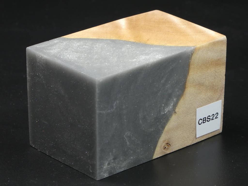 Natural / Silver-Gray Hybrid Bottle Stopper Blank