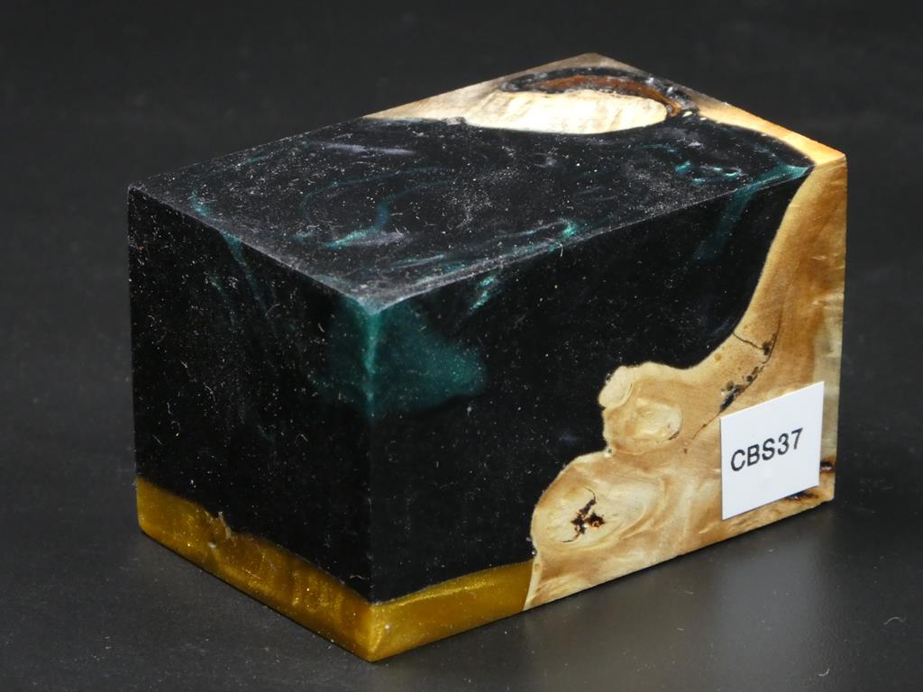 Natural / Green & Black Hybrid Bottle Stopper Blank