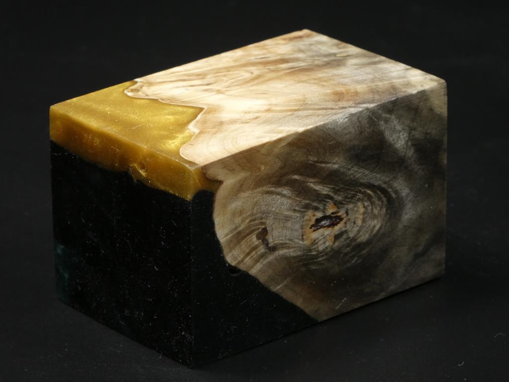 Natural / Green & Black Hybrid Bottle Stopper Blank