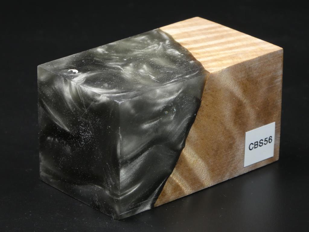 Natural / Silver-Gray Hybrid Bottle Stopper Blank