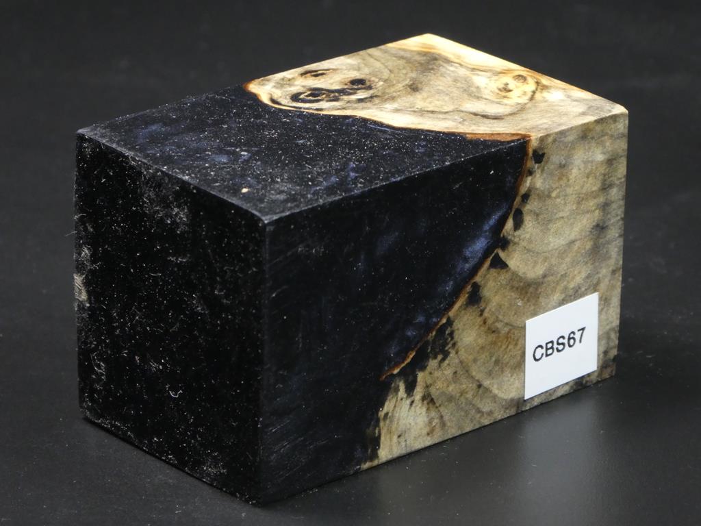 Natural / Black Hybrid Bottle Stopper Blank