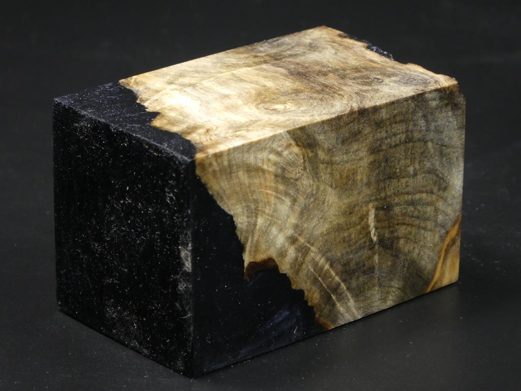 Natural / Black Hybrid Bottle Stopper Blank