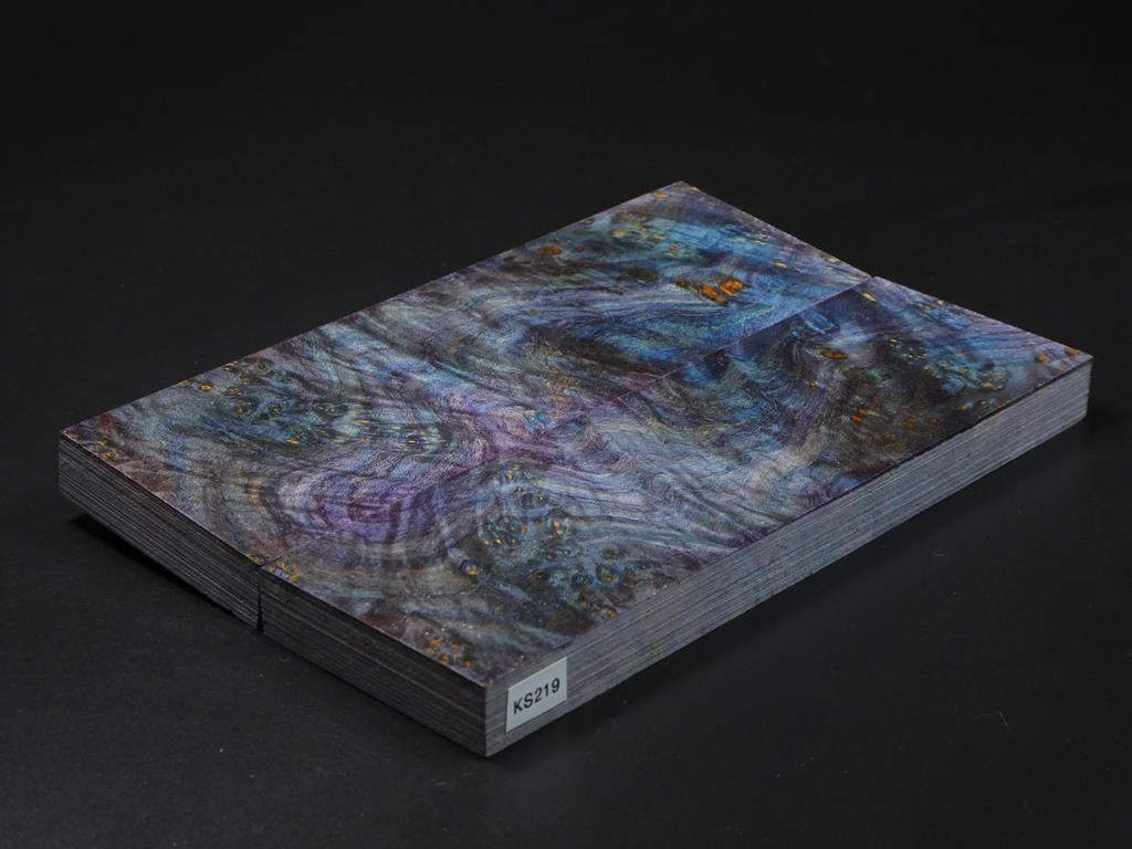 Blue & Violet Stabilized Knife Maple Knife Scales