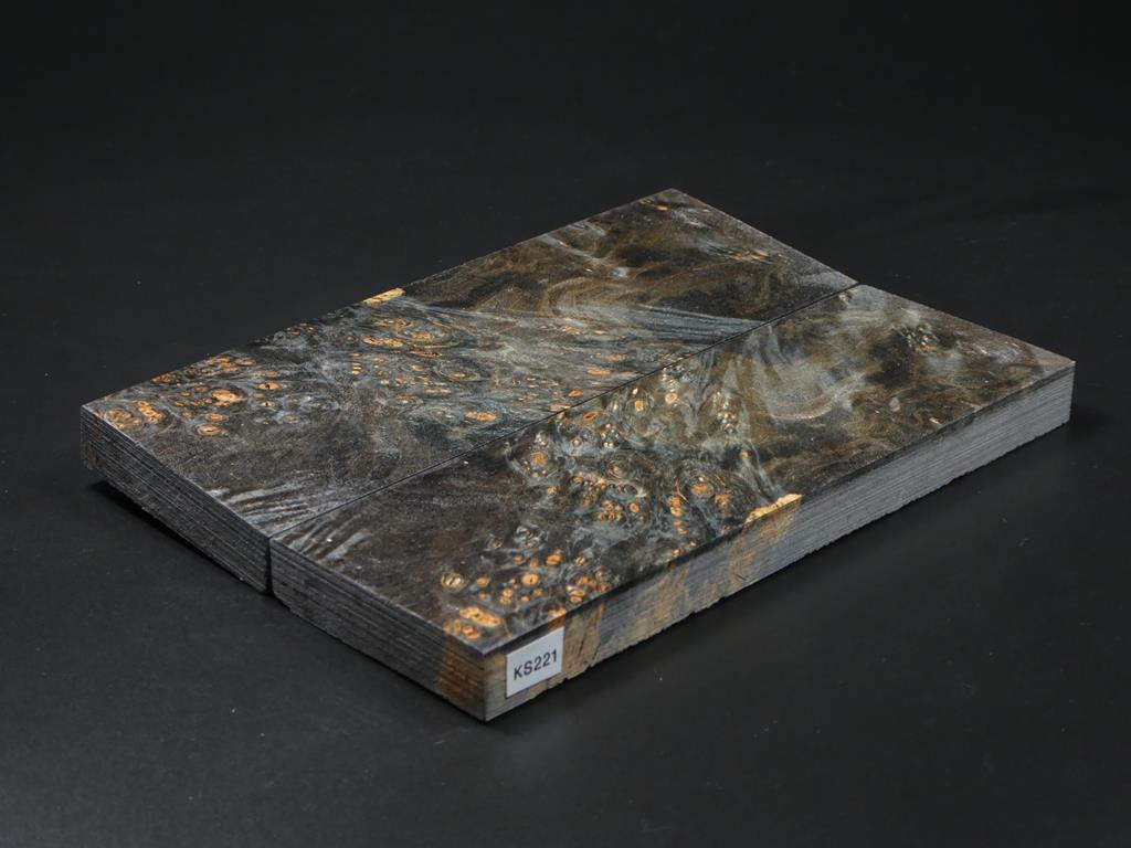 Brown & Gray Stabilized Knife Maple Knife Scales