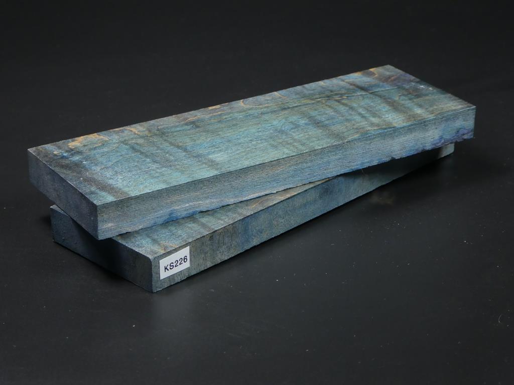 Blue Stabilized Knife Maple Knife Scales