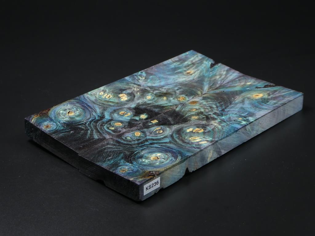 Blue, Violet & Black Stabilized Knife Maple Knife Scales