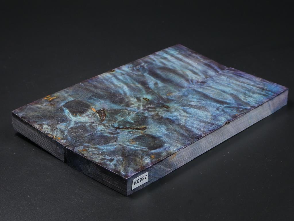 Blue & Purple Stabilized Knife Maple Knife Scales