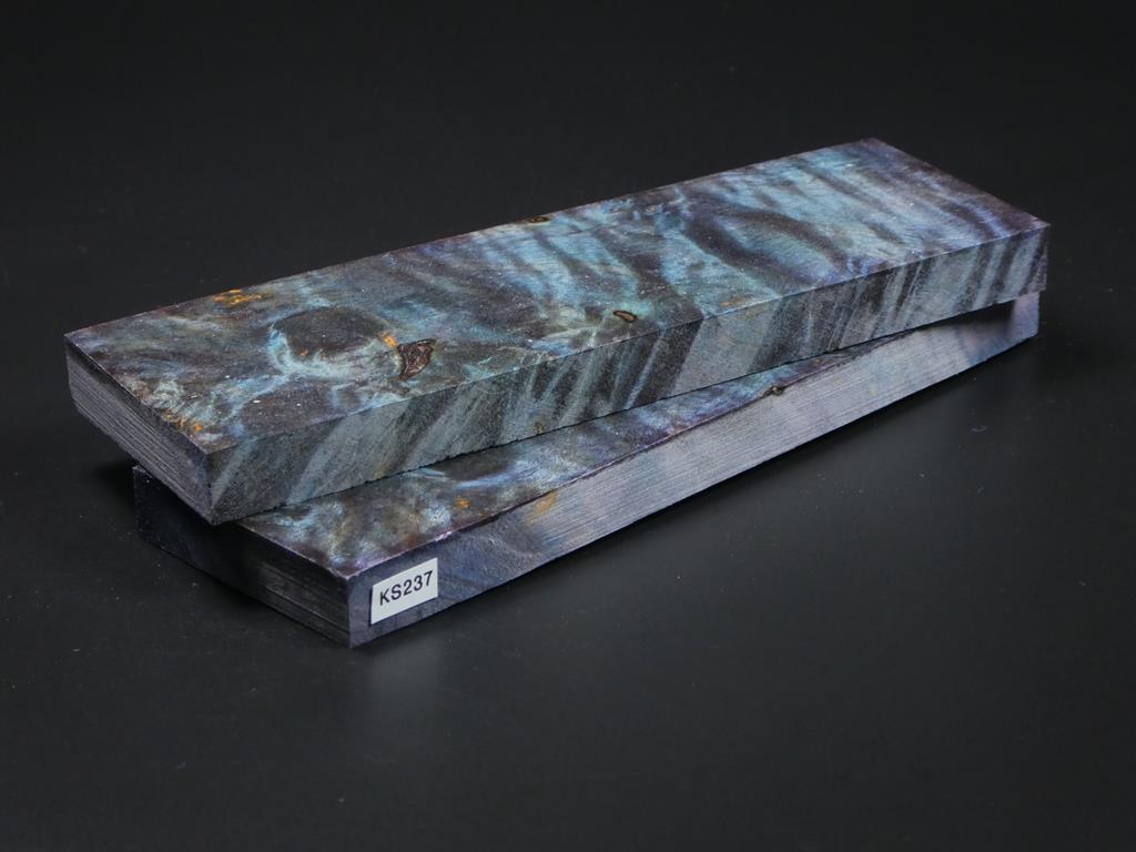 Blue & Purple Stabilized Knife Maple Knife Scales