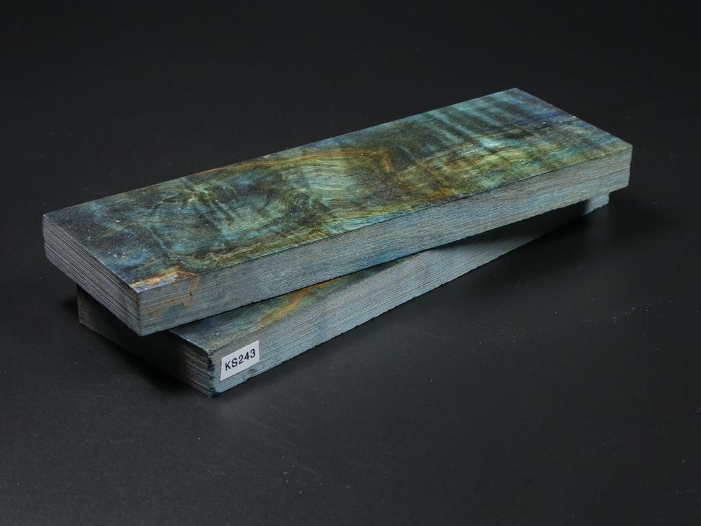 Green & Blue Stabilized Knife Maple Knife Scales