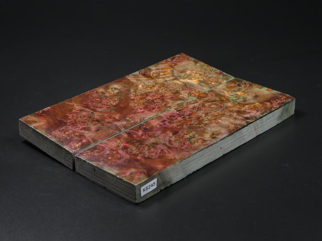 Natural, Green & Violet Stabilized Knife Maple Knife Scales