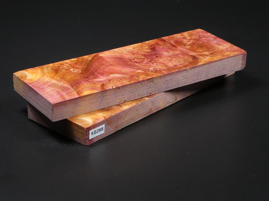 Natural & Violet Stabilized Knife Maple Knife Scales