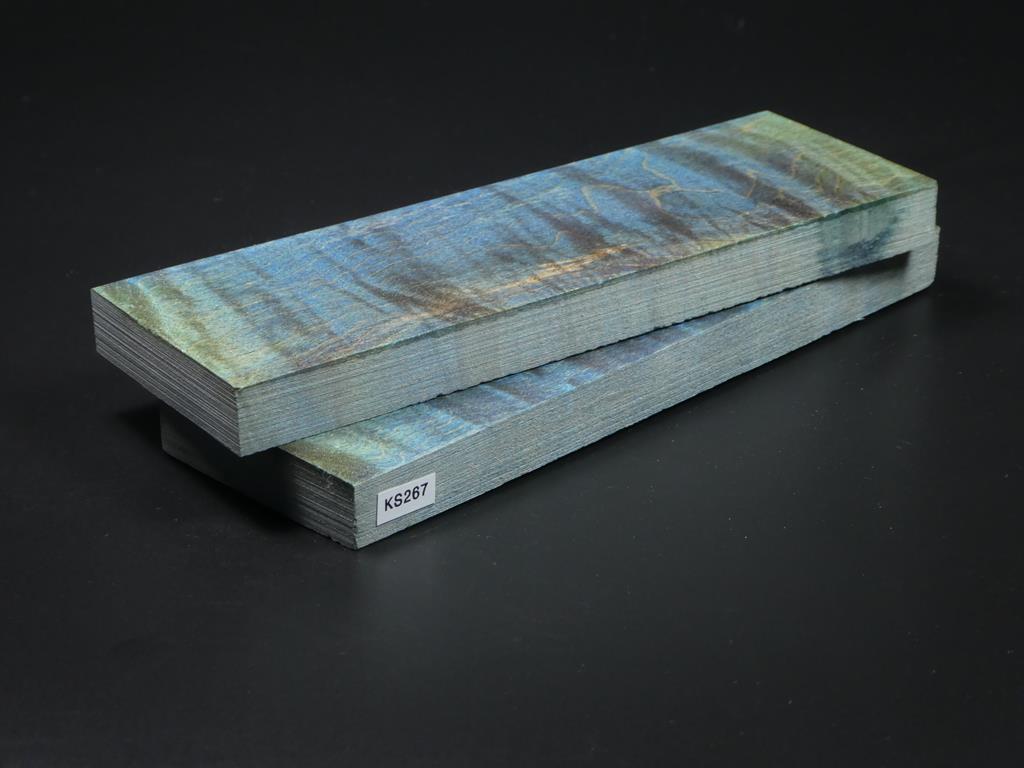 Blue & Green Stabilized Knife Maple Knife Scales