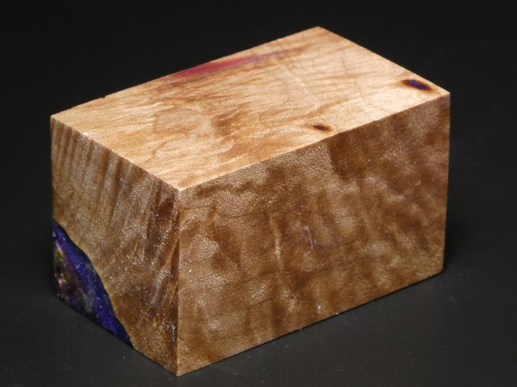 Natural / Blue, Pink Hybrid Bottle Stopper Blank