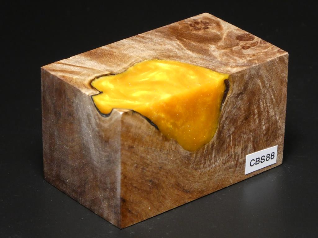 Natural / Yellow Hybrid Bottle Stopper Blank