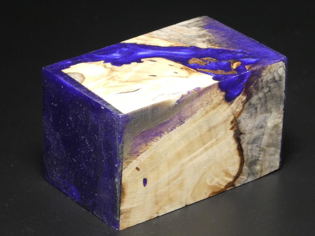 Natural / Purple Hybrid Bottle Stopper Blank