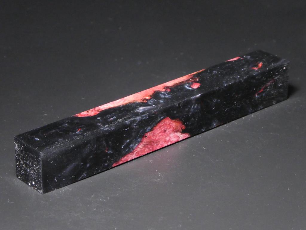 Red / Black Hybrid Pen Blank