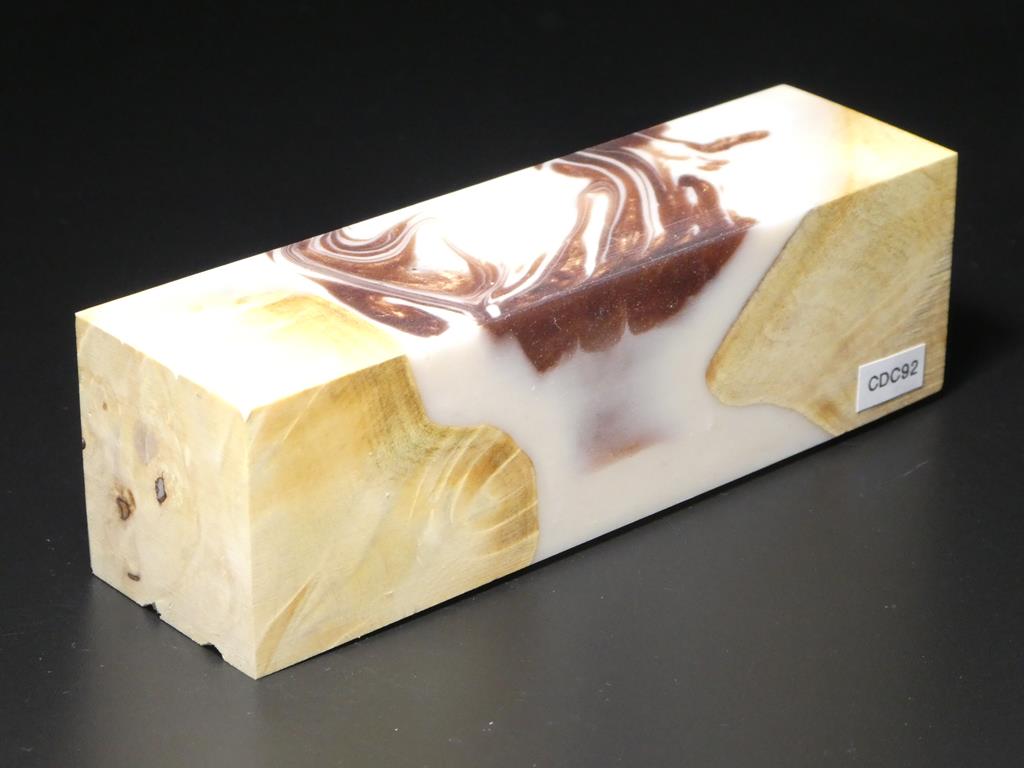 Natural / Copper, White Hybrid Duck Call Blank