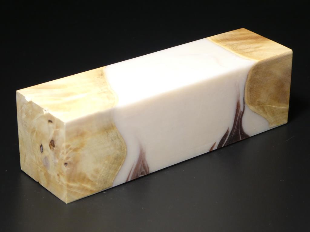 Natural / Copper, White Hybrid Duck Call Blank