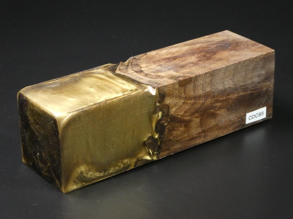 Natural / Gold Hybrid Duck Call Blank