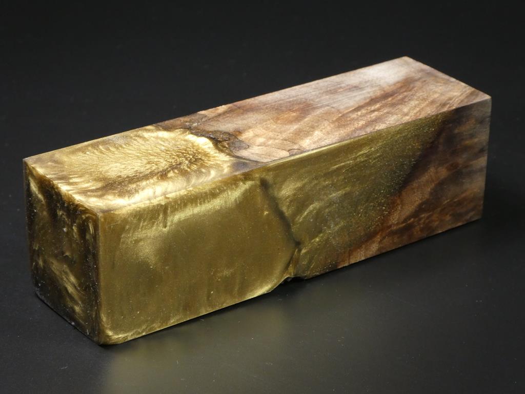 Natural / Gold Hybrid Duck Call Blank