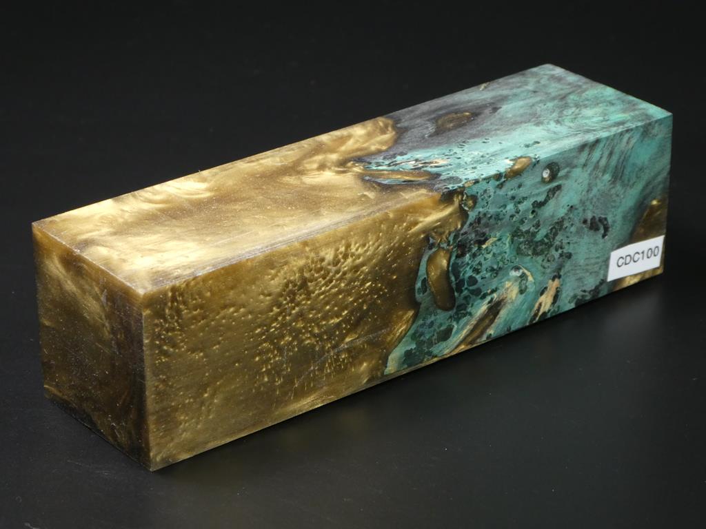 Green /  Gold Hybrid Duck Call Blank