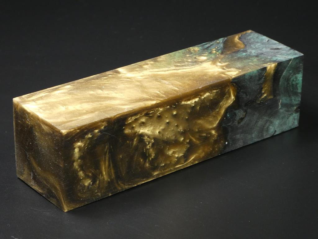 Green /  Gold Hybrid Duck Call Blank