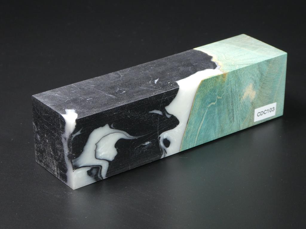 Green /  Black, White Hybrid Duck Call Blank