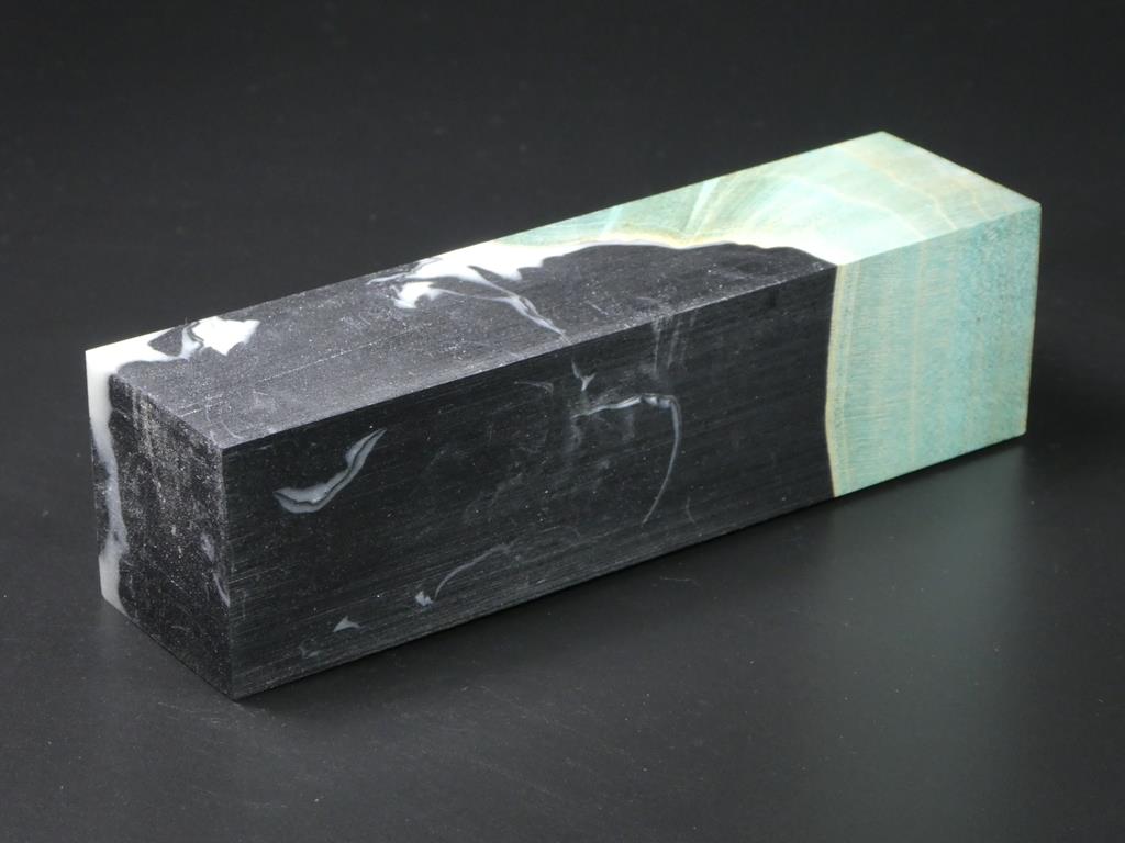 Green /  Black, White Hybrid Duck Call Blank