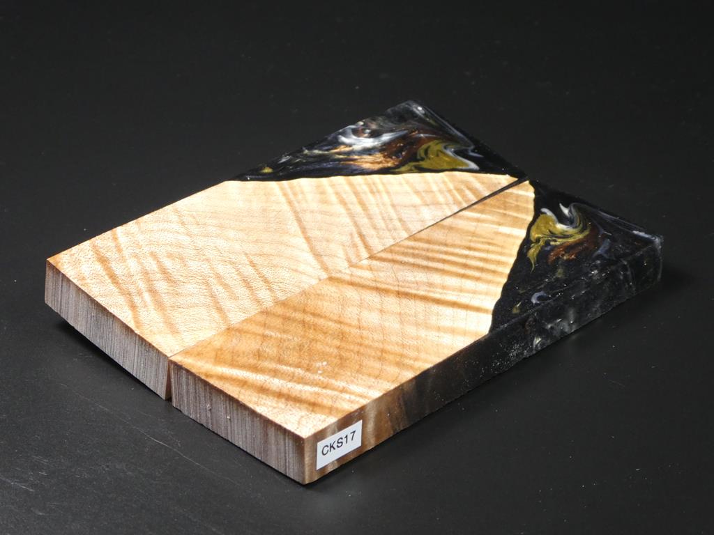 Natural / Black, Gold, Copper, White Hybrid Knife Scales