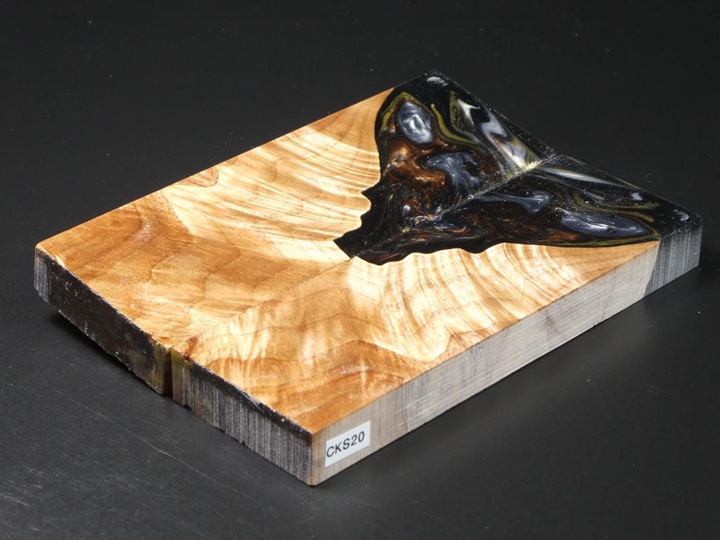 Natural / Black, Copper, Gray Hybrid Knife Scales