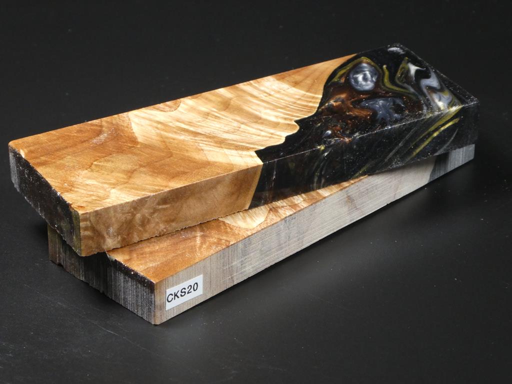 Natural / Black, Copper, Gray Hybrid Knife Scales