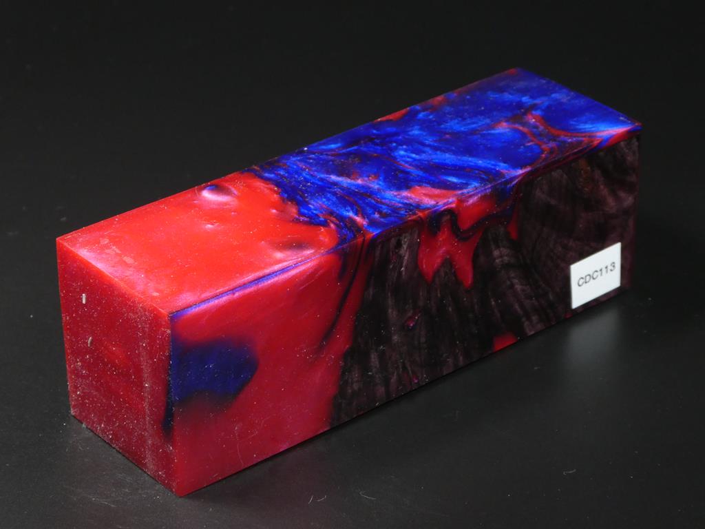 Violet / Red & Blue Hybrid Duck Call Blank