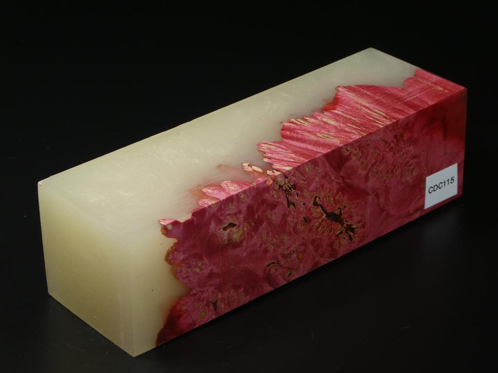 Red / White Hybrid Duck Call Blank