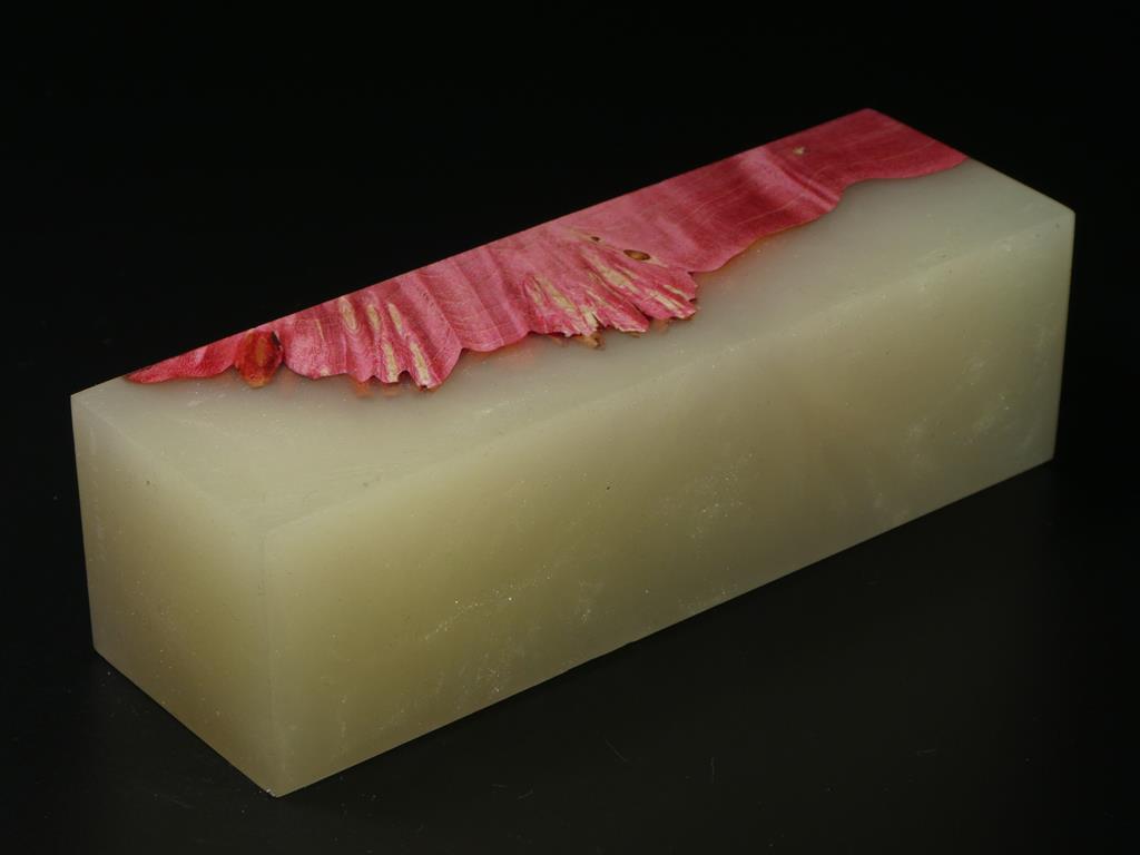 Red / White Hybrid Duck Call Blank