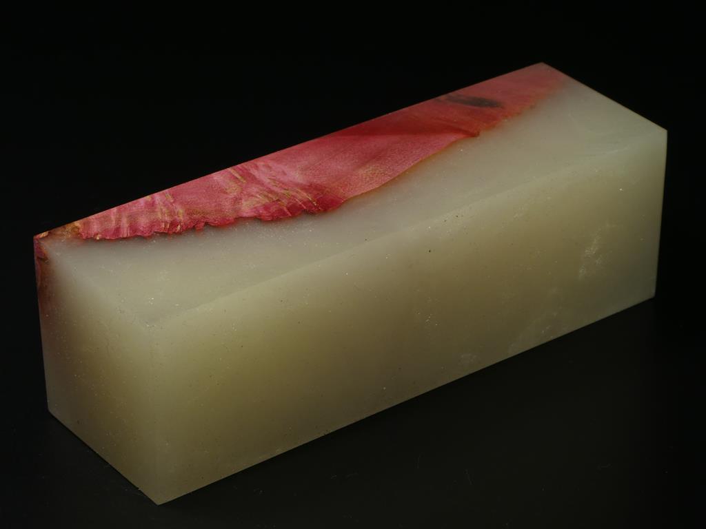 Red / White Hybrid Duck Call Blank